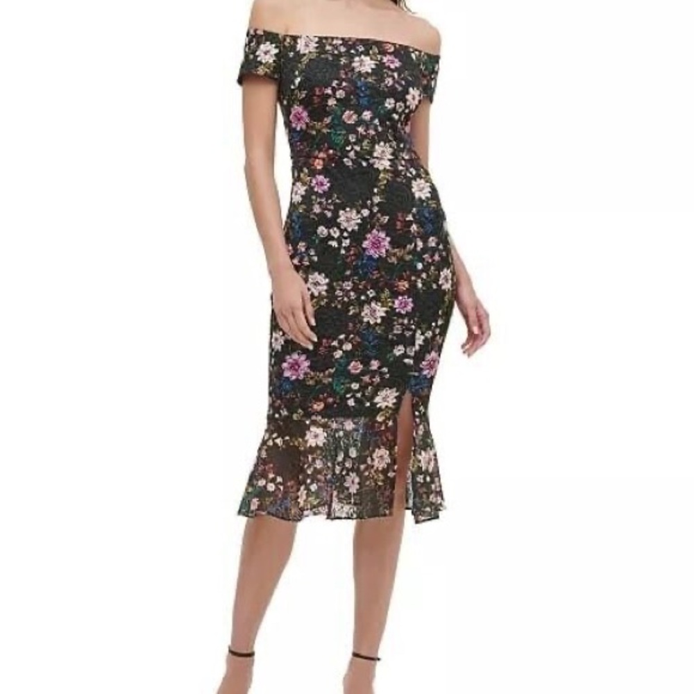 Guess Off-Shoulder Black Dress